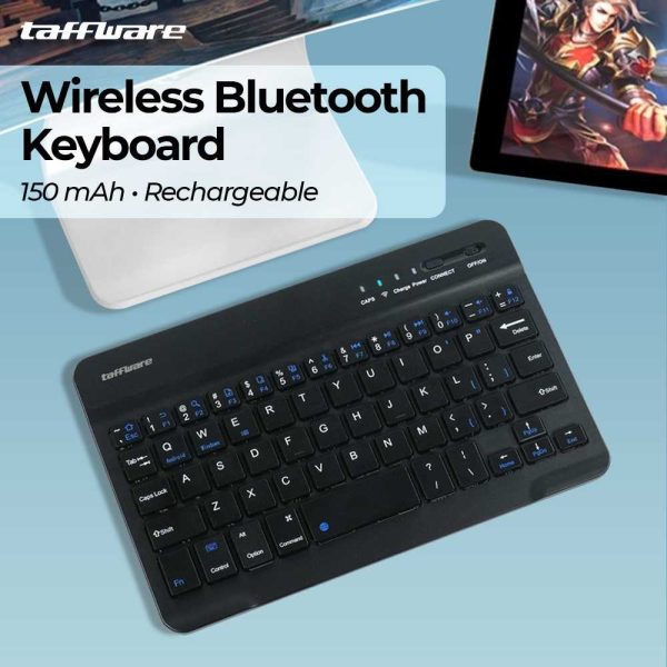 1 Taffware Wireless Bluetooth Keyboard Rechargeable - KM78D