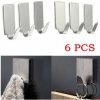 Taffware Gantungan Dinding Tempel Adhesive Stainless Steel 6 PCS - DWC13F