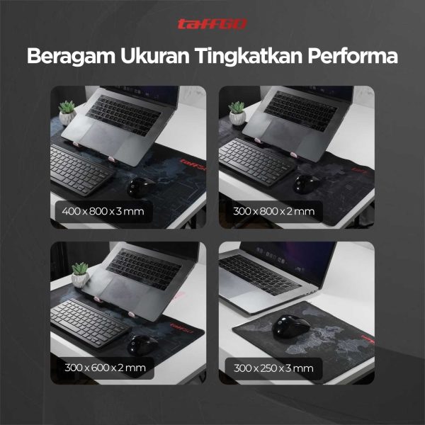 Taffware Gaming Mouse Pad XL Desk Mat Motif Peta Dunia 400 x 800 mm - MP002