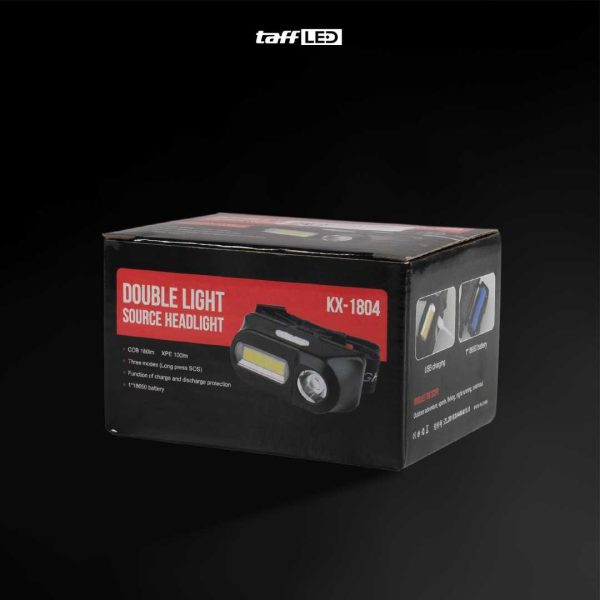 TaffLED Headlamp Flashlight Headlight LED 3 Modes COB - KX-1804