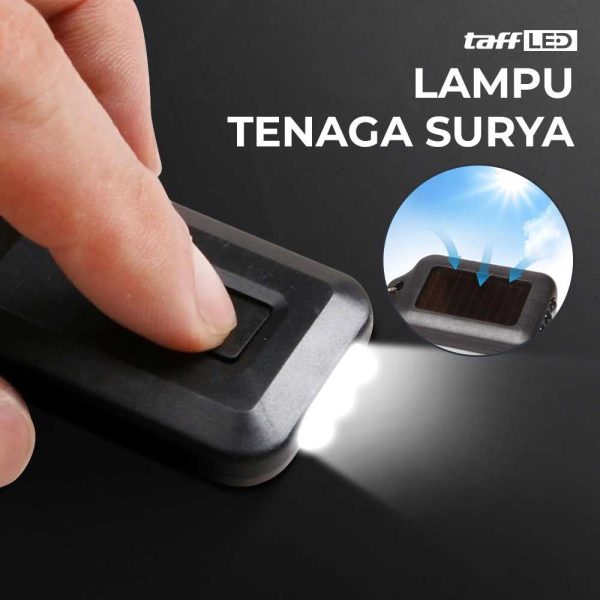 TaffLED Mini Led Solar Power Rechargeable Flashlight + Keychain - XY