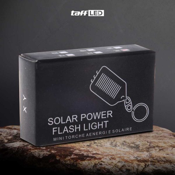 TaffLED Mini Led Solar Power Rechargeable Flashlight + Keychain - XY