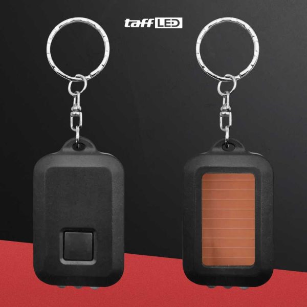TaffLED Mini Led Solar Power Rechargeable Flashlight + Keychain - XY