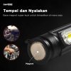 TaffLED Senter LED Lantera USB Rechargeable Cree XML T6 + COB 2300 Lumens - WY8106