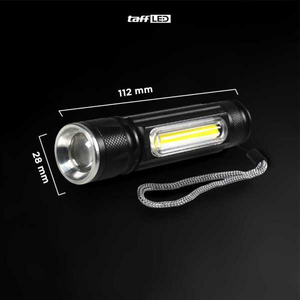 TaffLED Senter LED Lantera USB Rechargeable Cree XML T6 + COB 2300 Lumens - WY8106