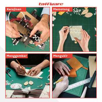 taffware-alas-potong-work-cutting-mat-pad-a3-45-x-30cm (4) Taffware Work Cutting Mat Pad A3 45 x 30cm - Green