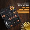 Taffware Alat Set Perkakas Palu Obeng Cutter Meteran 8 in 1