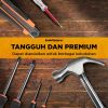 Taffware Alat Set Perkakas Palu Obeng Cutter Meteran 8 in 1