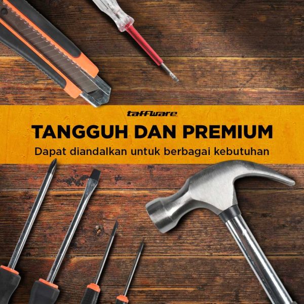 Taffware Alat Set Perkakas Palu Obeng Cutter Meteran 8 in 1