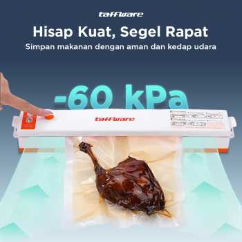 Taffware Alat Vakum Makanan Vacuum Sealer Packaging Machine with Bag - HF-001