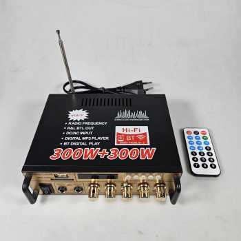 TaffSTUDIO Audio Amplifier Bluetooth HiFi 300Wx2 with Remote Control - BT-198E