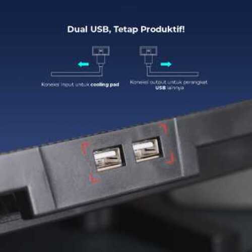 TaffGEAR Cooling Pad Laptop Kipas Pendingin 2 Fan 17 Inch - N99