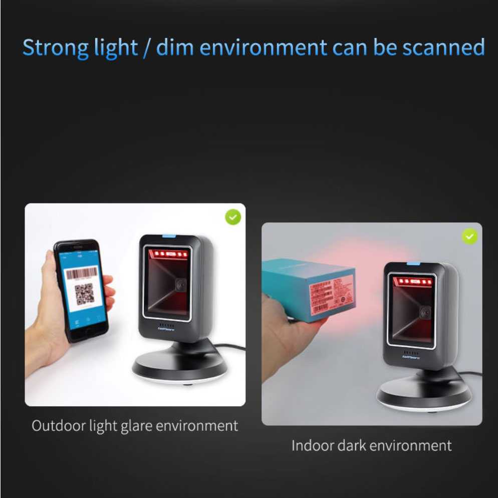 Taffware Desktop Barcode Scanner Portable USB 1D 2D QR - MP6300IR