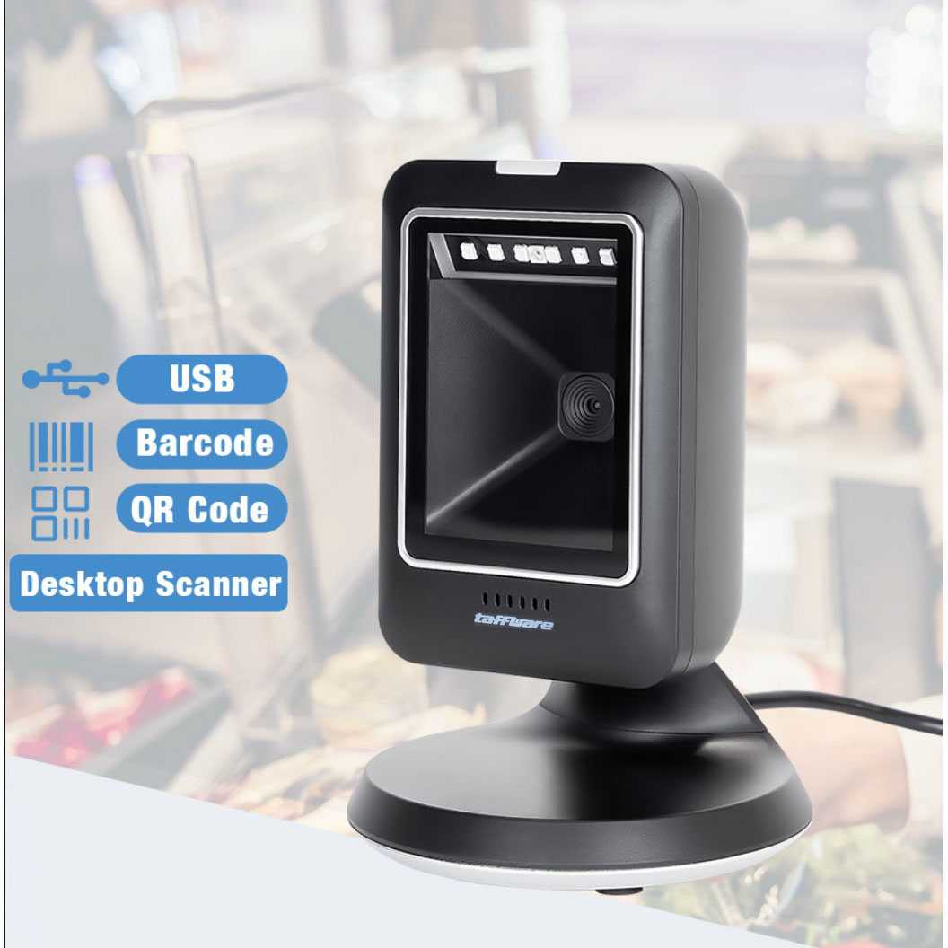 Taffware Desktop Barcode Scanner Portable USB 1D 2D QR - MP6300IR