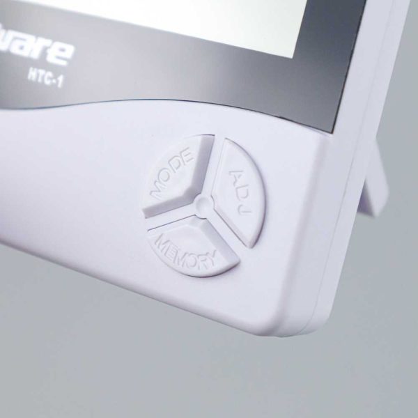 Taffware Digital Multifunction Temperature Humidity Meter + Clock Date Calender - HTC-1 - White