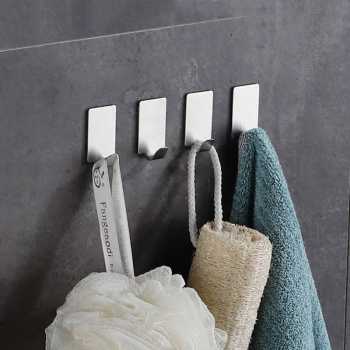 Taffware Gantungan Dinding Tempel Adhesive Stainless Steel 6 PCS - DWC13F