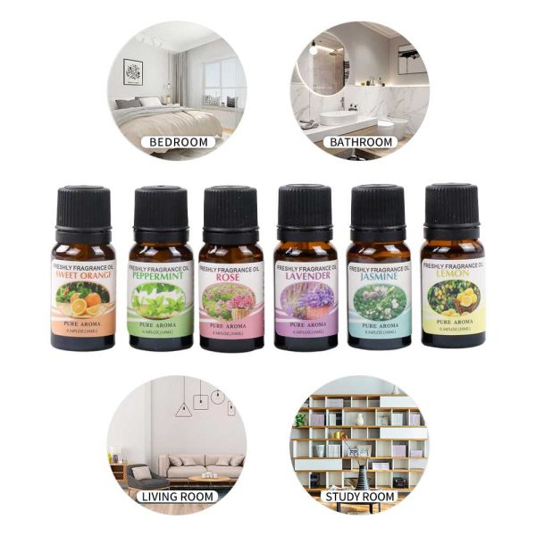 Taffware Pure Aroma Essential Fragrance Oil Aromatherapy 6 in 1 10ml