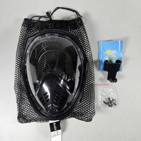 Taffware Kacamata Full Face Selam Scuba Diving Snorkeling - M2077G - Black