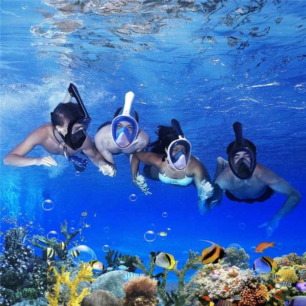 Taffware Kacamata Full Face Selam Scuba Diving Snorkeling - M2077G - Black