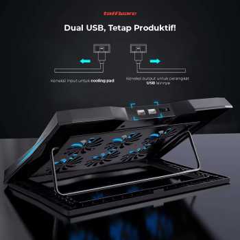 Taffware MC Cooling Pad Laptop Gaming Kipas Pendingin 6 Fan 15.6 Inch - Q3