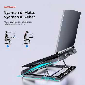 Taffware MC Cooling Pad Laptop Gaming Kipas Pendingin 6 Fan 15.6 Inch - Q3