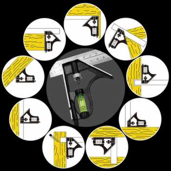 taffware-mistar-penggaris-siku-tukang-multifungsi-zeast (6) Taffware Mistar Penggaris Siku Adjustable Angle Ruler Waterpass 305mm - ZEAST