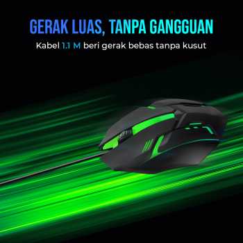 Taffware Mouse Gaming Wired RGB LED Optical 3 Key 1200DPI - S028