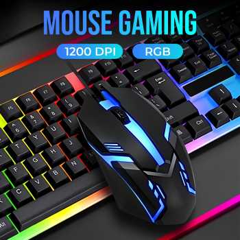 Taffware Mouse Gaming Wired RGB LED Optical 3 Key 1200DPI - S028