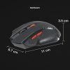 Taffware Mouse Gaming Wireless Optical 2.4GHz Ergonomic 1600DPI - W4