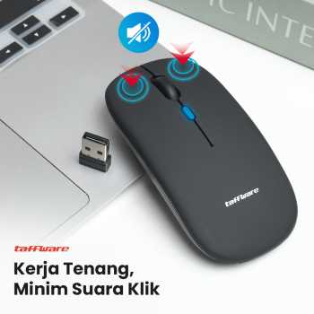 Taffware Mouse Wireless Bluetooth Optical 2.4GHz Silent Click 1600DPI - DC001