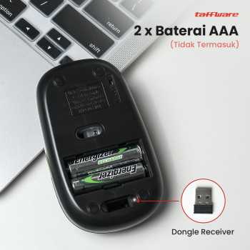 Taffware Mouse Wireless Optical 2.4GHz Slim Ergonomic 4 Key 1600DPI - Y810
