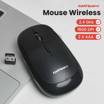 Taffware Mouse Wireless Optical 2.4GHz Slim Ergonomic 4 Key 1600DPI - Y810