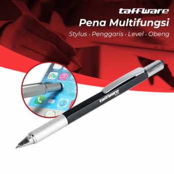 Taffware Pena Multifungsi Plastik Stylus Penggaris Waterpass Obeng - 9625