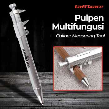 Taffware Pena Pulpen Multifungsi Ballpoint Pen Caliber Measuring Tool Scale Ruler - B100