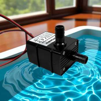 Taffware Pompa Air Aquarium Ikan Ultra Quiet Submersible Pump Fish Tank - QR30E - Black