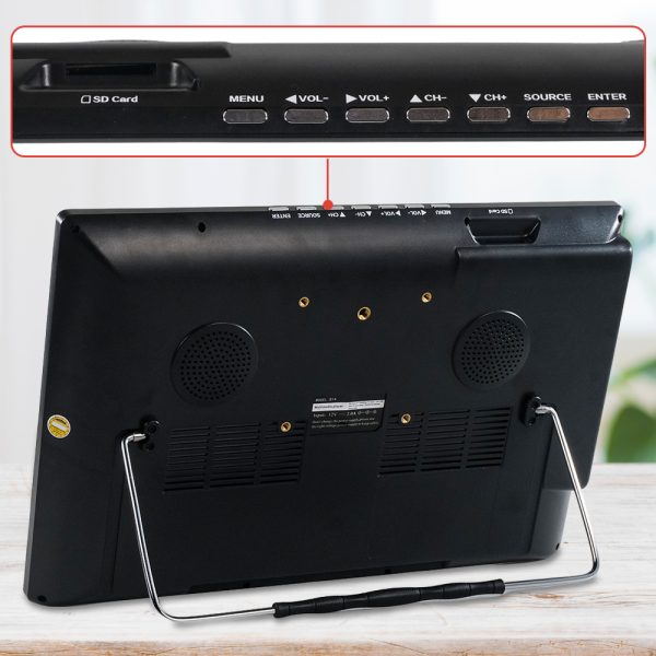 Taffware Portable HD TV Monitor 14 Inch DVB-T2 + Analog - D14 - Black