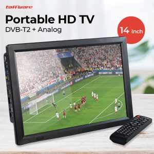 Taffware Portable HD TV Monitor 14 Inch DVB-T2 + Analog - D14 - Black