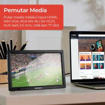Taffware Portable HD TV Monitor 14 Inch DVB-T2 Analog - D14