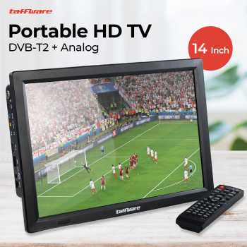Taffware Portable HD TV Monitor 14 Inch DVB-T2 Analog - D14