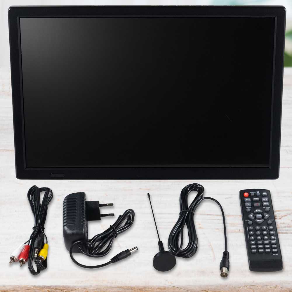 Taffware Portable TV Monitor 15.4 Inch DVB-T2 - D16 - Black