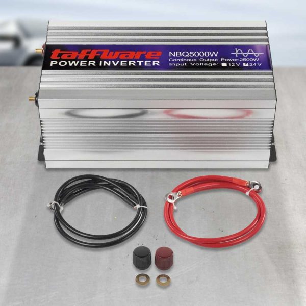 Taffware Power Inverter Mobil Pure Sine Wave DC 24V to AC 220V 5000W - NBQ5000W