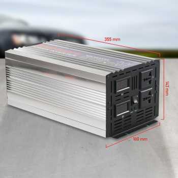 Taffware Power Inverter Mobil Pure Sine Wave DC 24V to AC 220V 6000W - NBQ6000W
