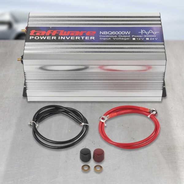 Taffware Power Inverter Mobil Pure Sine Wave DC 24V to AC 220V 6000W - NBQ6000W