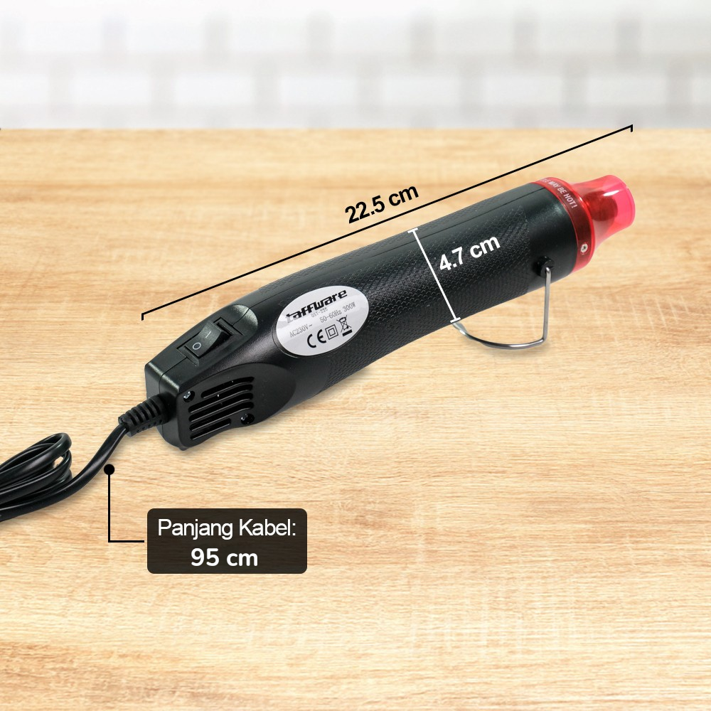 Taffware QST Express Heat Gun Electric Hot Air Vinyl 220V 300W - QST-220 - Black