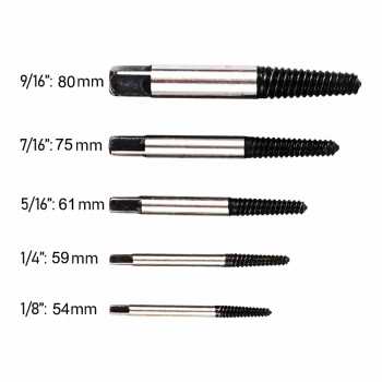 Taffware Set Mata Bor Extractor Broken Screw Remover Kit 5in1 - TL00170