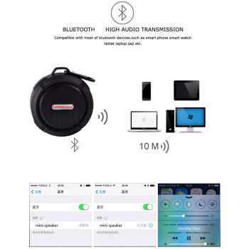 taffware-speaker-bluetooth-portable-mini-stereo-outdoor-waterproof-5w-c6 (6) Taffware Mini Outdoor Bluetooth Speaker - C6 - Black