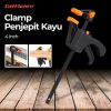 Taffware Speed Squeeze Ratcheting Clamp Penjepit Kayu 4 Inch - T22106
