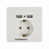 Taffware Stop Kontak Dinding EU Plug dengan 2 USB Port - SCN2