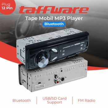 Tape Audio Mobil Taffware MP3 Player Bluetooth Wireless Receiver 12V