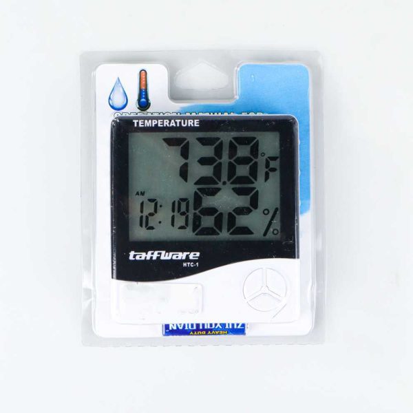 Taffware Digital Multifunction Temperature Humidity Meter + Clock Date Calender - HTC-1 - White
